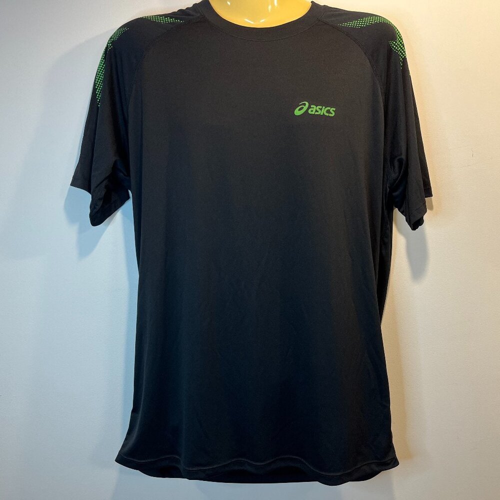 NWT- Asics Black Short Sleeve Performance Tee, XL but more like Large